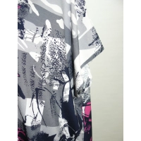 Luźna Sukienka KIMONO ze wzorem dla puszystej 3XL/4XL